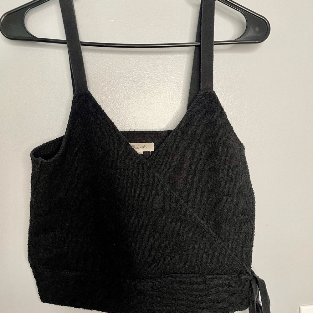 Madewell knitted tank with double side ties: size S